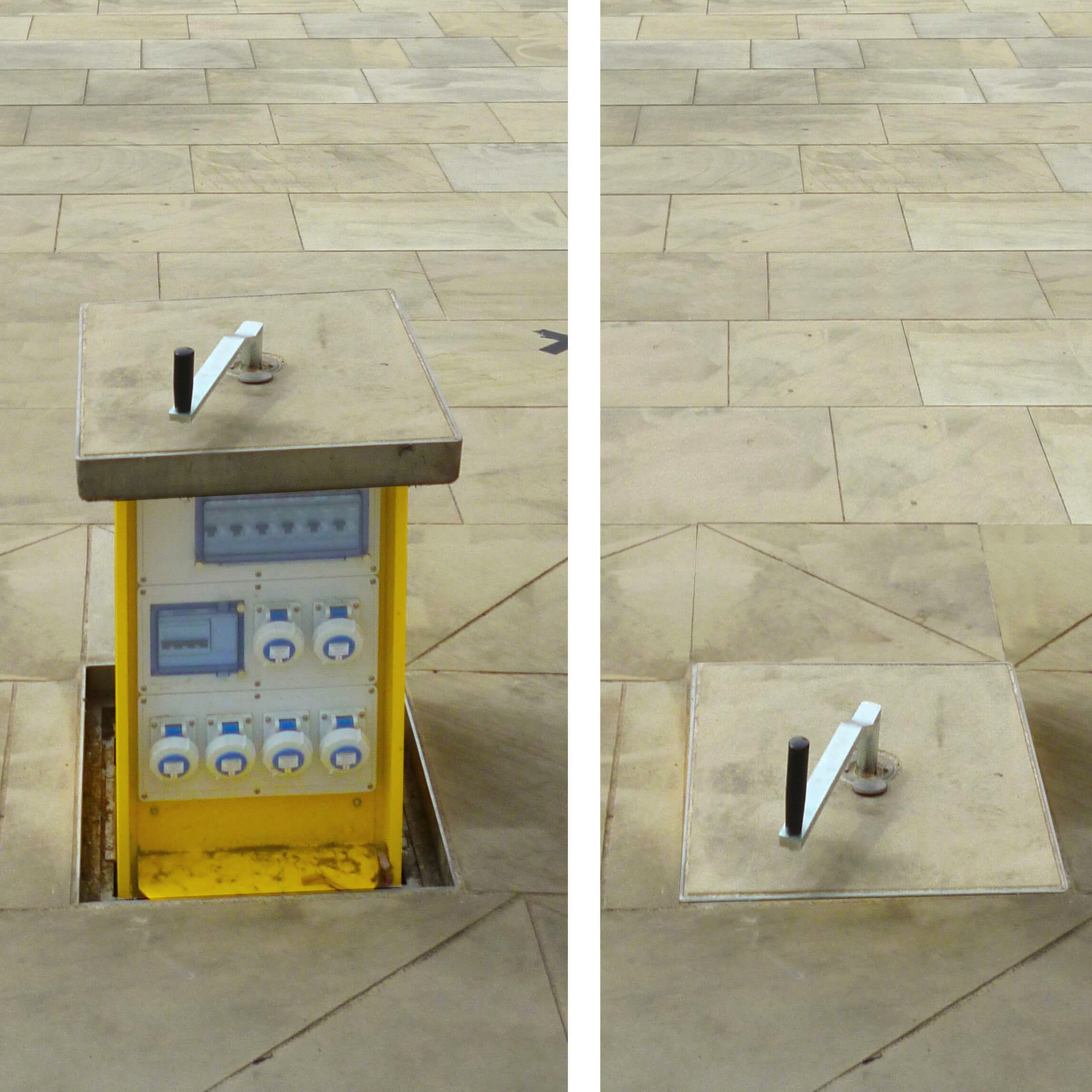 Petrol generator in snow